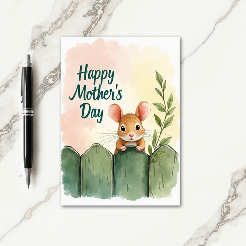 Floral Mothers Day Fence Card