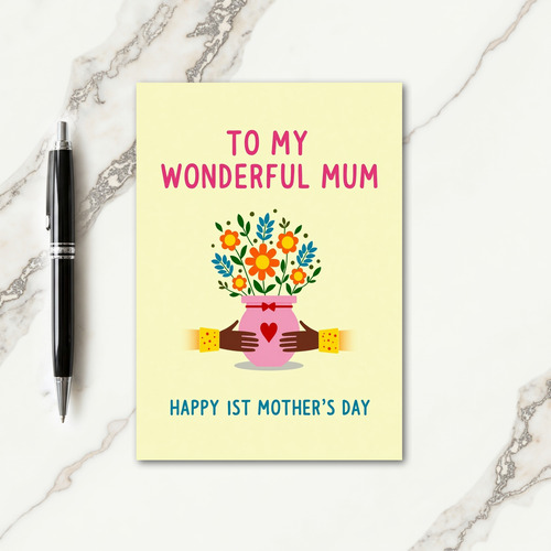 Floral Mothers Day First Card