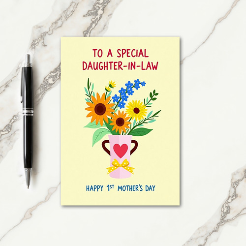 Floral Mothers Day First Time Card