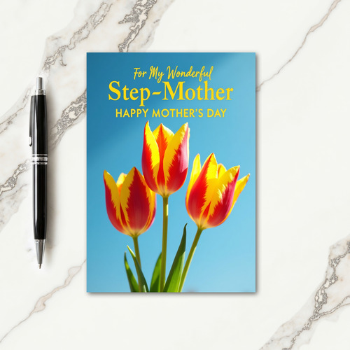 Floral Mothers Day Flame Blooms Card