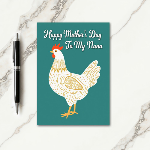 Floral Mothers Day Fowl Design Card