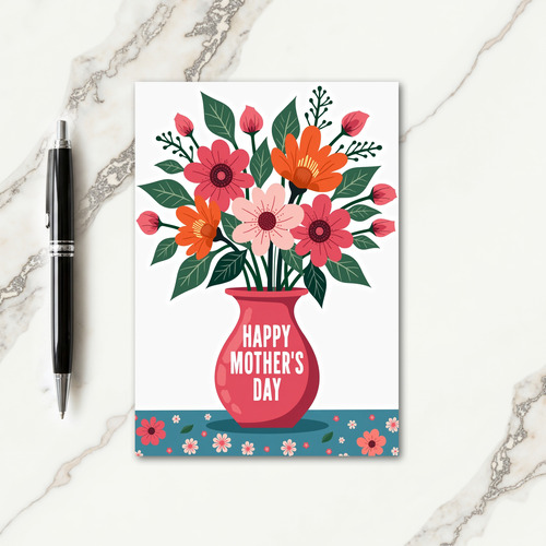 Floral Mothers Day Glitter Texture Card