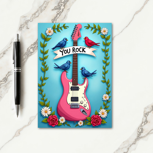 Floral Mothers Day Guitar Card