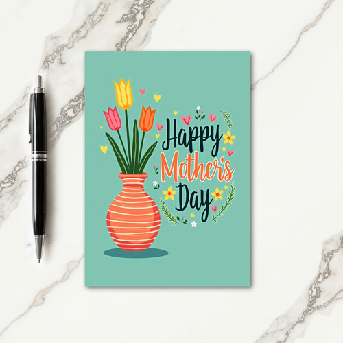 Floral Mothers Day Hand Lettered Card