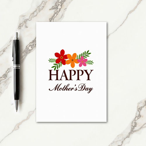 Floral Mothers Day Happy Card