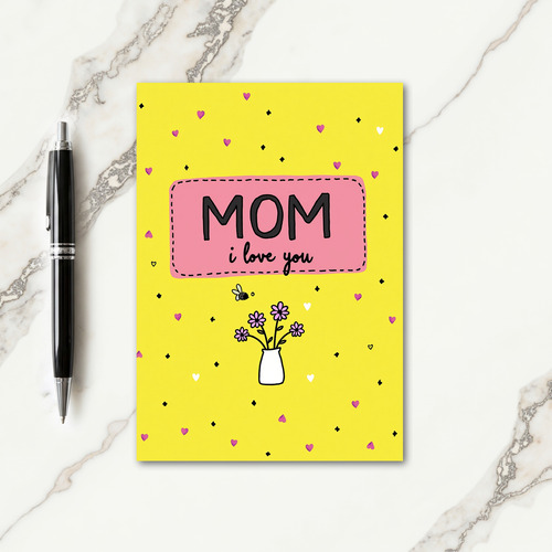 Floral Mothers Day Hearts Card