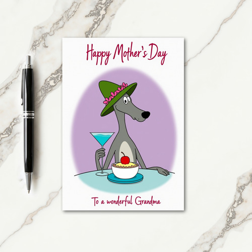 Floral Mothers Day Hound Card