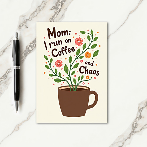 Floral Mothers Day Illustration Card