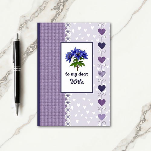 Floral Mothers Day Indigo Card