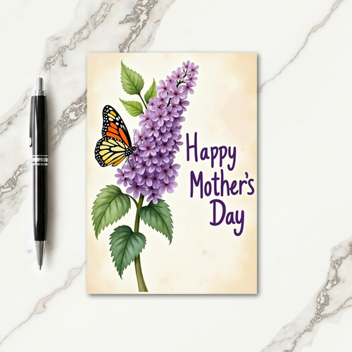 Floral Mothers Day Insect Art Card