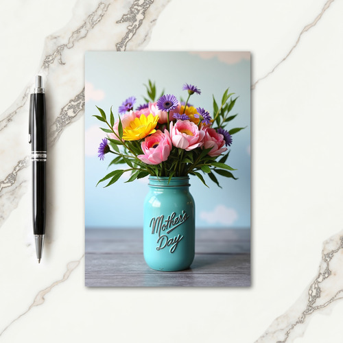 Floral Mothers Day Jar Card