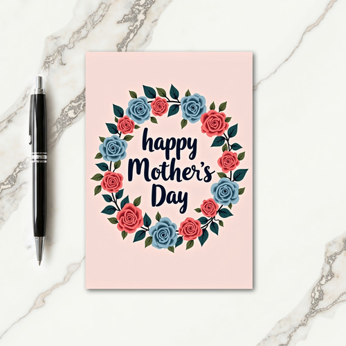 Floral Mothers Day Kraft Paper Look Card