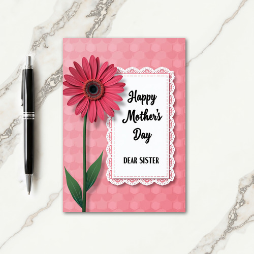 Floral Mothers Day Lace Card