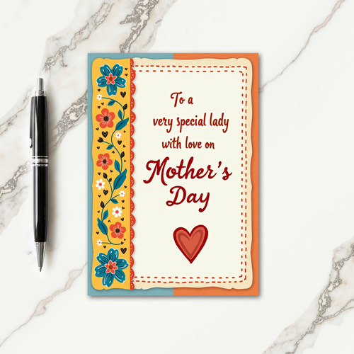 Floral Mothers Day Lady Love Card
