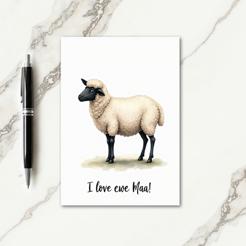 Floral Mothers Day Lamb Card