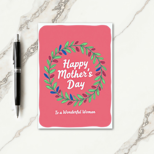 Floral Mothers Day Leaves Card