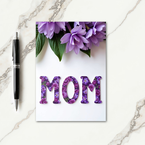 Floral Mothers Day Letters Card