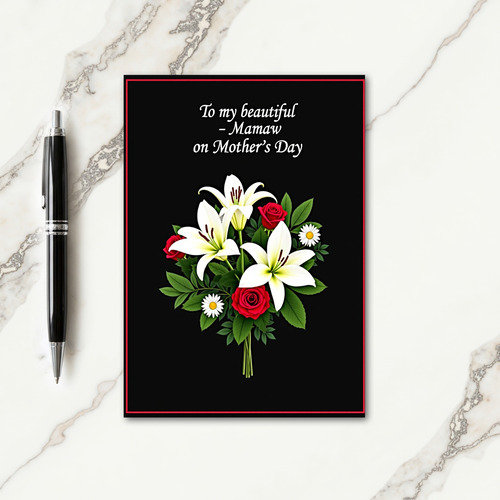Floral Mothers Day Mamaw Card