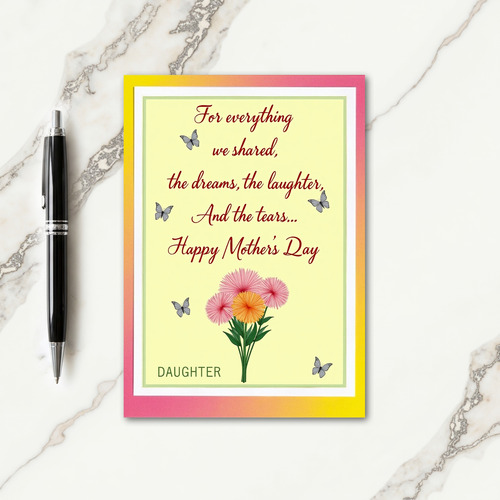 Floral Mothers Day Memories Card