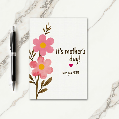 Floral Mothers Day Message Card
