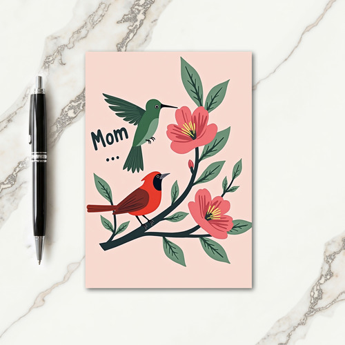 Floral Mothers Day Mom Card