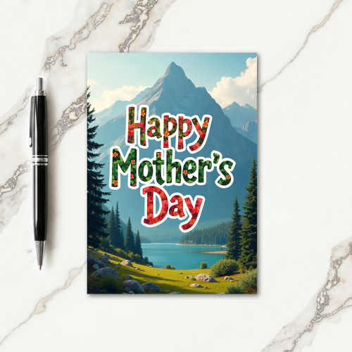 Floral Mothers Day Mountain Card