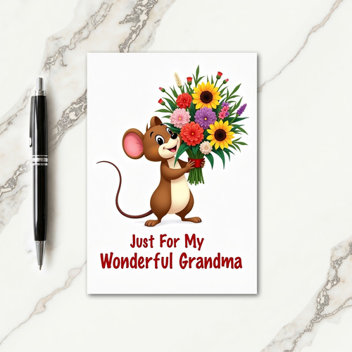 Floral Mothers Day Mouse Card