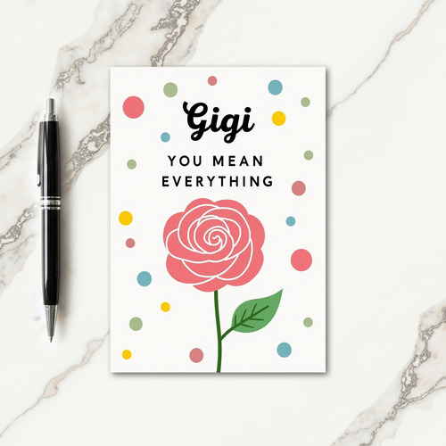 Floral Mothers Day Name Card