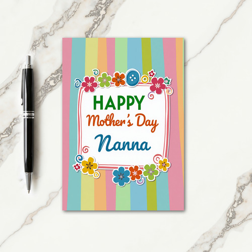 Floral Mothers Day Nanna Card