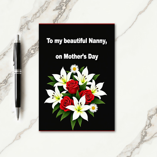 Floral Mothers Day Nanny Card