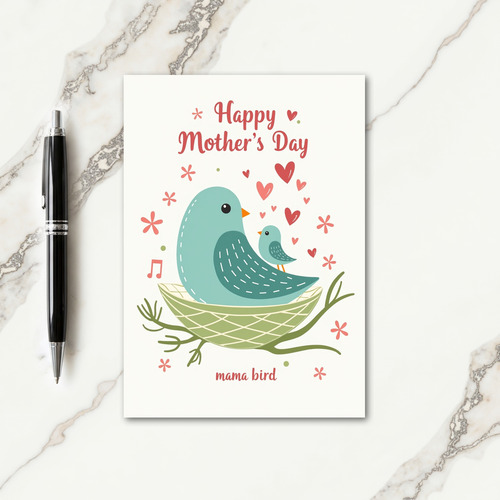 Floral Mothers Day Nest Card