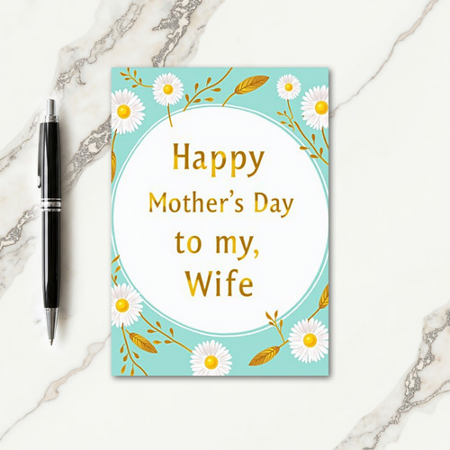 Floral Mothers Day Oval Design Card