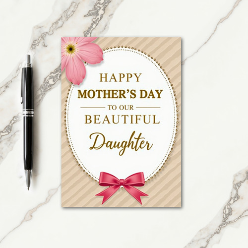 Floral Mothers Day Oval Frame Card