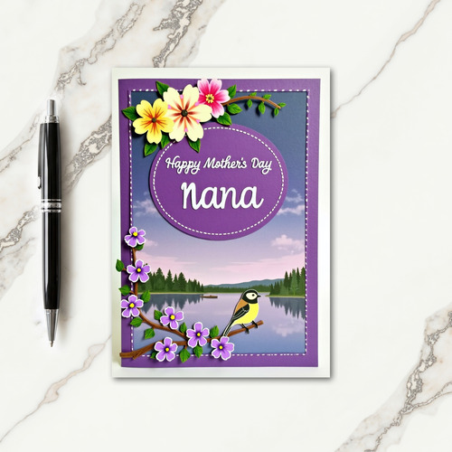 Floral Mothers Day Paper Card