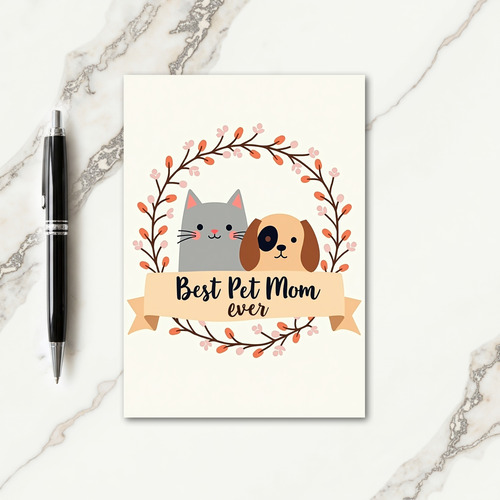 Floral Mothers Day Pet Tribute Card