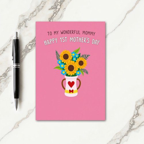 Floral Mothers Day Pitcher Card
