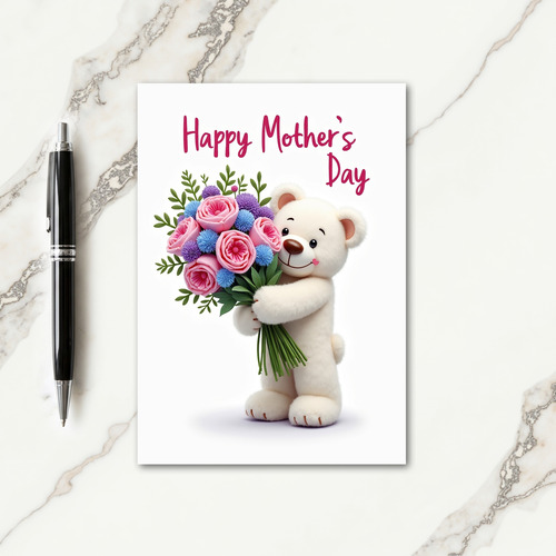 Floral Mothers Day Plush Card