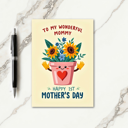 Floral Mothers Day Pot Card