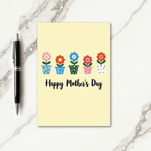 Floral Mothers Day Pots Card