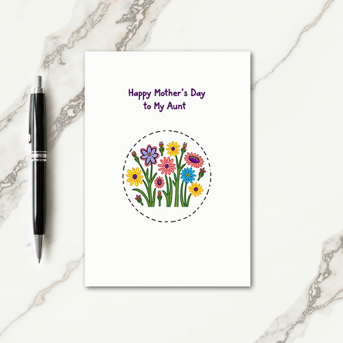 Floral Mothers Day Purple Card