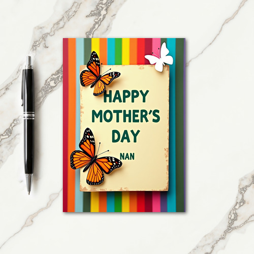 Floral Mothers Day Rainbow Card