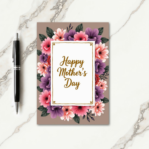 Floral Mothers Day Rectangle Card