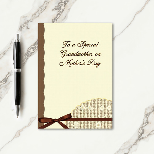 Floral Mothers Day Ribbon Card