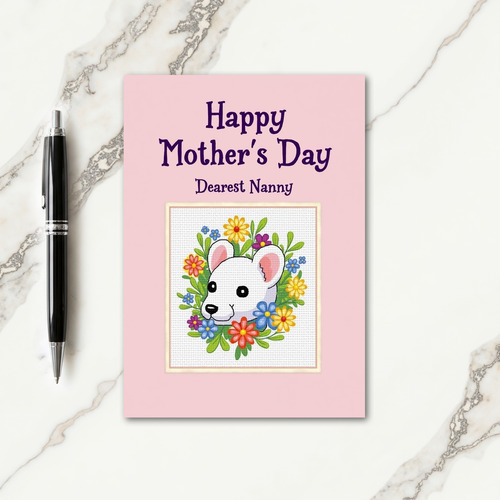 Floral Mothers Day Rodent Art Card