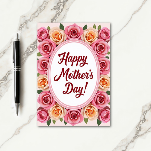 Floral Mothers Day Rose Card