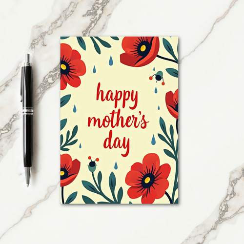 Floral Mothers Day Scene Card