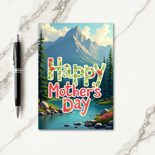 Floral Mothers Day Scenic Card
