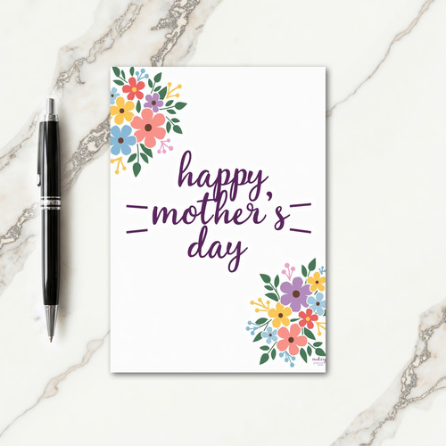 Floral Mothers Day Scripted Card