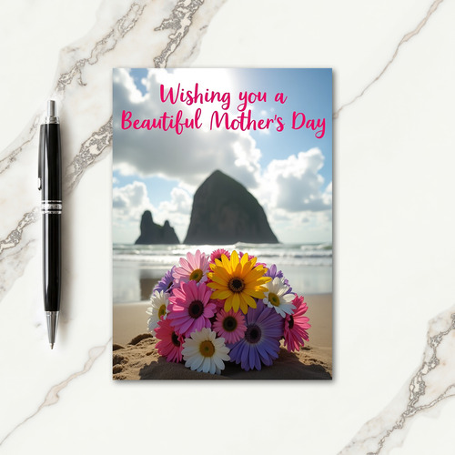 Floral Mothers Day Seascape Card