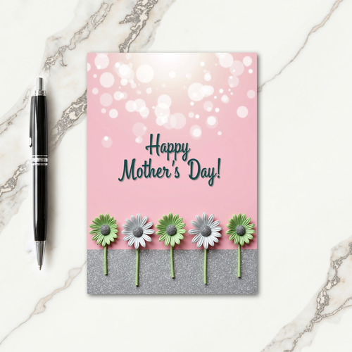 Floral Mothers Day Shimmer Card